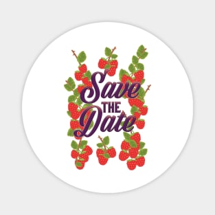 Save the date summer Raspberries Magnet